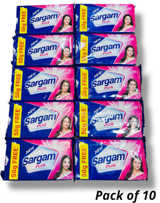 Sgsramganj Sargam plus soap washing bar soap pack of 10 Detergent Bar(2300 g, Pack of 10)