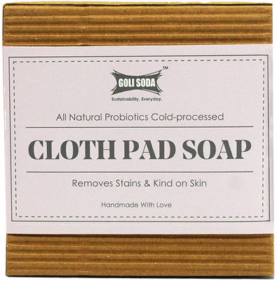 GOLI SODA All Natural Probiotics Cloth Pad Diaper Soap Soap - (Pack Of 1) Detergent Bar(90 g)