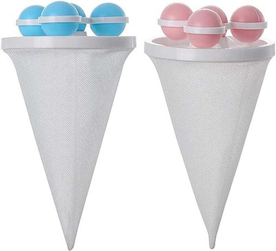 MIXCO Washing Machine Floating Lint Mesh Bag Net Hair Laundry Ball Floating Reusable Detergent Bar(100 g, Pack of 2)