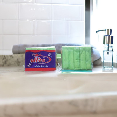 BRIRAK Soap Pista Green Detergent Bar(800 g, Pack of 5)