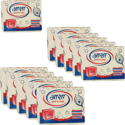 ASHA Washing Soap 1kg Buy 10 Get 1 FREE Detergent Cake Laundry Soap Detergent Bar(11000 g, Pack of 11)