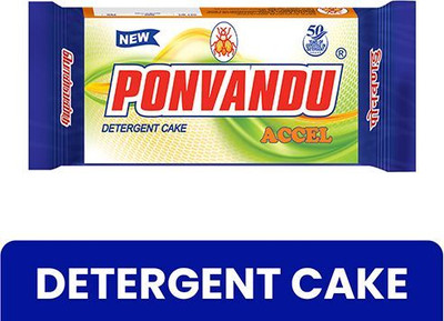 Ponvandu Accel Detergent Cake 290g Pack of 10pcs Detergent Bar(290 g, Pack of 10)