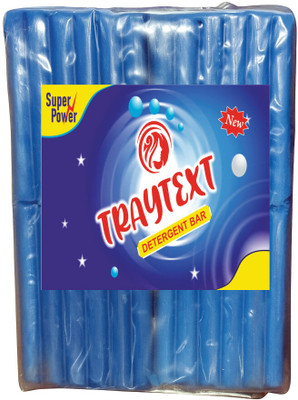 TRAYTEXT Blue Washing Soap 800g 8 Bars | Detergent Bar Soap | Laundry Soap Detergent Bar(200 g, Pack of 8)