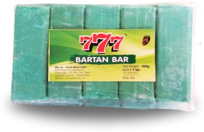 777 Dishwash Bar 900g Bartan Bar 5 Cakes Detergent Bar(900 g)
