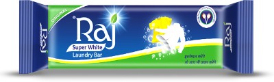 Raj Super White Laundry Soap For Clothes, (Pack of 5pcs X 1kg)) Detergent Bar(5000 g, Pack of 5)