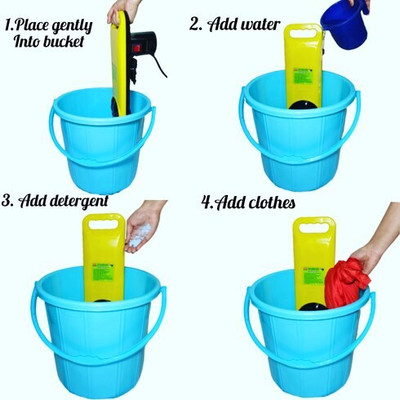 Villahaus Aliha Portable Bucket Washing Machine useful Copper Shockproof Energy Efficient Washing Machine Door Hinge