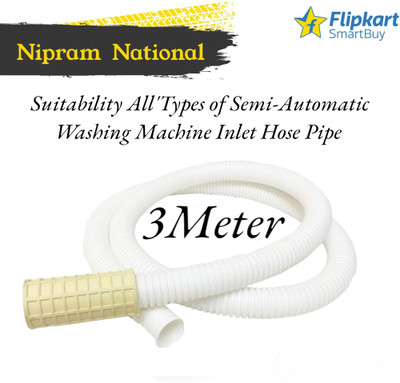 NIPRAM NATIONAL 3 Meter Flexible Inlet Hose Pipe for all Semi Automatic Washing Machine Washing Machine Inlet Hose(3)