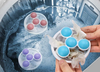 Sokmak 3PC Household Washing Machine Floating Reusable NetMesh Bag Hair Catcher Filter Washing Machine Net(Pack of 3)