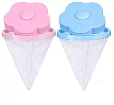 GVJ TRADERS Washing Machine Floating Filter Lint Mesh Bag Net Pouch (Pack of 2 ) Washing Machine Net(Pack of 2)
