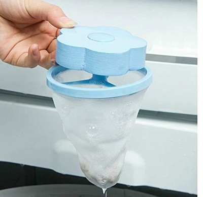 Shg enterprise Washing Machine Flower Ball Shape Floating Reusable Mesh lint Net Trap Washing Machine Net(Pack of 2)