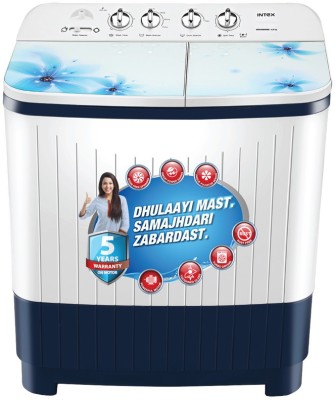 Intex 6.5 kg Semi Automatic Top Load Blue, White(IWMSGD65BL)   Washing Machine  (Intex)