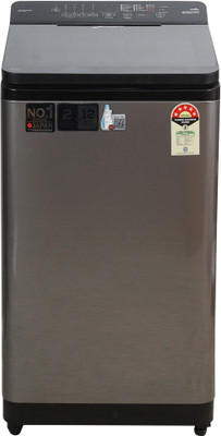 Panasonic 8 kg Fully Automatic Top Load Washing Machine with In-built Heater Grey, Black(NA-F80V11ERB)