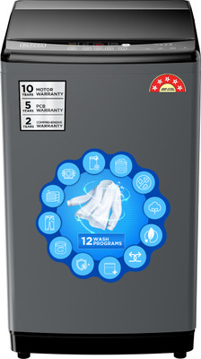 BLACK+DECKER 8 kg Fully Automatic Top Load Washing Machine with In-built Heater Grey(BXWDG21IH80ADIN)