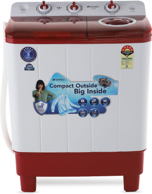 Sansui 7 kg Semi Automatic Top Load Washing Machine Red(JSC70S-BFR)