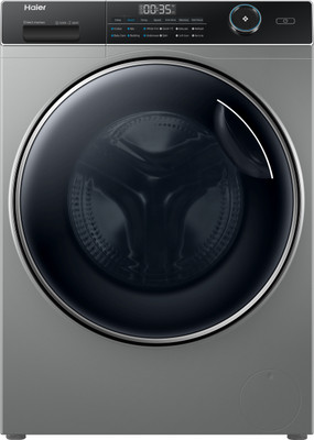 Haier 8 kg Super Drum 525, Puri steam & Refresh Fully Automatic Front Load Washing Machine with In-built Heater Grey(HW80-DM14959CS3U1)