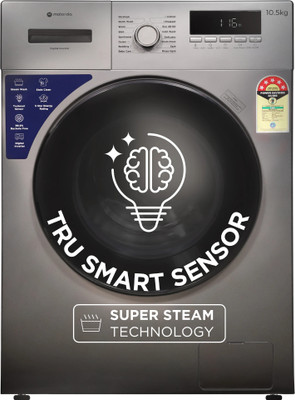 MOTOROLA 10.5 kg Fully Automatic Front Load Washing Machine with In-built Heater Grey(MTFL1055NHNJG)