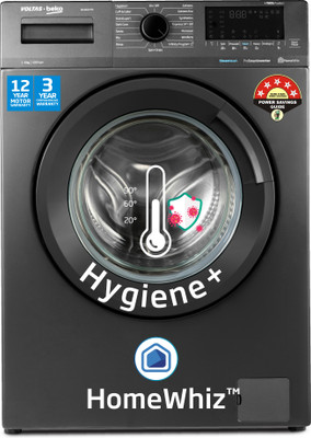 by A Tata Product 6 kg Steam Wash and Bluetooth enabled Fully Automatic Front Load Washing Machine with In-built Heater Grey(WFL6010VTMS)