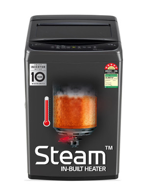 LG 9 kg Fully Automatic Top Load Washing Machine with In-built Heater Black(T90VBMB1S)