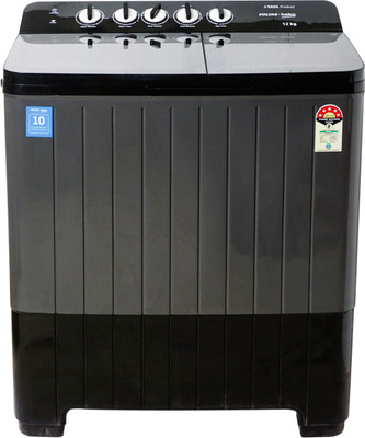 Voltas Beko 12 kg Semi Automatic Top Load Washing Machine Black, Grey(WTT120UPA/BKSS)