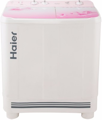 Haier 8 kg Semi Automatic Top Load Washing Machine White, Pink(HTW80-1159)   Washing Machine  (Haier)