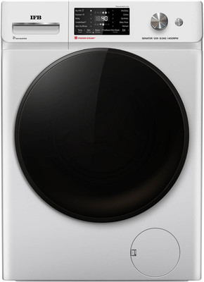 IFB 8 kg Fully Automatic Front Load Washing Machine with In-built Heater Silver, Black(SENATOR SXN 8014K)