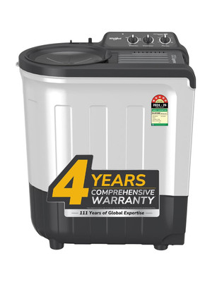 Whirlpool 6.5 kg 5 Star with Ace Wash Station, 1400 RPM Speed and Rust Proof Body Semi Automatic Top Load Washing Machine Grey(MAGIC CLEAN 6.5 GREY (5YR))