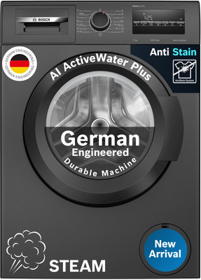 BOSCH 7 kg Fully Automatic Front Load Washing Machine Black, Grey(WAJ24209IN)