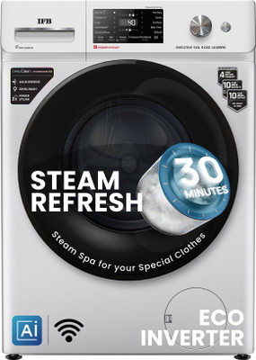 IFB 9 kg 5 Star with Steam Refresh program, 9 Swirl Wash, Eco Inverter, with AI Fully Automatic Front Load Washing Machine with In-built Heater Black, Silver(EXECUTIVE SXN 9014K CMS/EXECUTIVE SXN 9014K) IFB 9 kg 5 Star with Steam Refresh program, 9 Swirl Wash, Eco Inverter, with AI Fully Automatic Front Load Washing Machine with In-built Heater Black, Silver(EXECUTIVE SXN 9014K CMS/EXECUTIVE SXN 9014K)