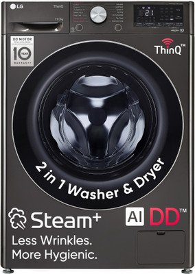 LG 11 kg Fully Automatic Front Load Washing Machine Black, Grey(FHD1107STB)