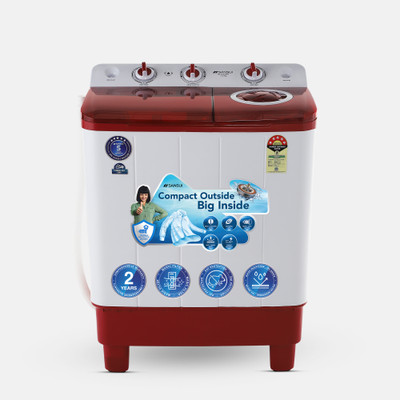 Sansui 7 kg Semi Automatic Top Load Washing Machine Red(JSC70S-BFR)