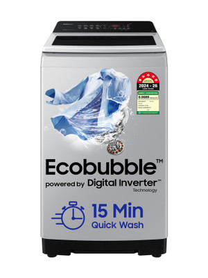Samsung 7 kg 5 Star, Ecobubble, Soft Closing Door, Digital Inverter Fully Automatic Top Load Washing Machine Grey(WA70BG4441YYTL)