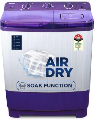 MOTOROLA 7 kg Semi Automatic Top Load Washing Machine White, Purple(MTSA705NNNDP)