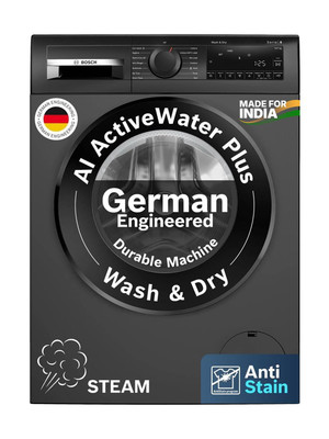 BOSCH 9 kg Fully Automatic Front Load Washing Machine with In-built Heater Grey(WGA1420TIN)