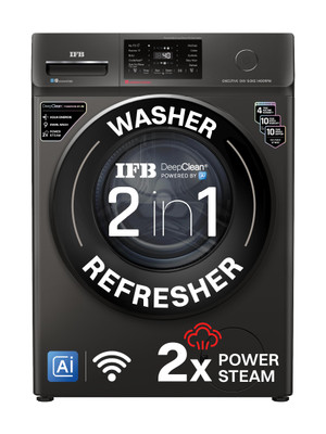 IFB 9 kg with 9 Swirl Wash, 2x Power Steam, 30 Min Steam Refresh Program, Eco Inverter Motor, WiFi Enabled, DeepClean Powered by Ai Fully Automatic Front Load Washing Machine with In-built Heater Black(EXECUTIVE OXN 9014 CMS)