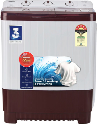 Admiral 7.5 kg Semi Automatic Top Load Washing Machine White(ADTT75PTFI)