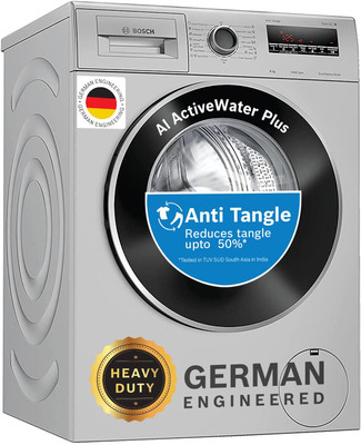 BOSCH 8 kg AntiTangle,AntiVibration,1400RPM Fully Automatic Front Load Washing Machine with In-built Heater Silver(WAJ28262IN)