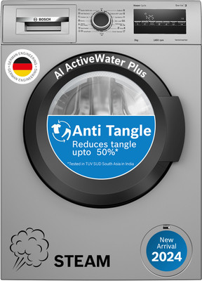 BOSCH 8 kg Fully Automatic Front Load Washing Machine with In-built Heater Grey(WAJ2826BIN)