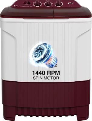 Godrej 7.2 kg with Tri-Roto Scrub Pulsator Washing Machine Semi Automatic Top Load Red, White(WS Edge CLS 7.2 WNRD PN2 M / WS Edge CLS 7.2 PN2 M WNRD)