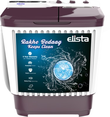 Elista 7 kg Semi Automatic Top Load White, Maroon(EM70ARD) (Elista)  Buy Online