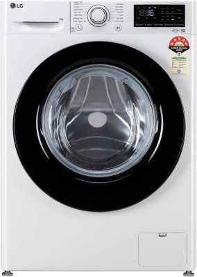 LG 8 kg Fully Automatic Front Load with In-built Heater Black, White(FHP1208Z3W)   Washing Machine  (LG)