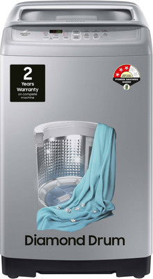 SAMSUNG 7 kg Diamond Drum Fully Automatic Top Load Washing Machine Silver(WA70A4002GS/TL)