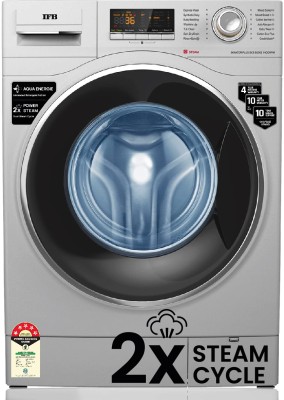 IFB 8 kg Powered by AI, 5 Star, 4 years Comprehensive Warranty with 2x Steam Cycle Fully Automatic Front Load Washing Machine with In-built Heater Silver(SENATOR PLUS SXS 8014)