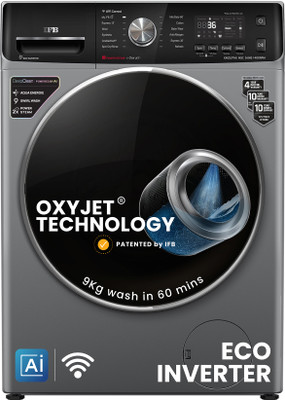 IFB 9 kg 5 Star with Steam Refresh program, 9 Swirl Wash, Eco Inverter, with AI Fully Automatic Front Load Washing Machine with In-built Heater Black, Grey(EXECUTIVE MSC 9014 SSL) IFB 9 kg 5 Star with Steam Refresh program, 9 Swirl Wash, Eco Inverter, with AI Fully Automatic Front Load Washing Machine with In-built Heater Black, Grey(EXECUTIVE MSC 9014 SSL)