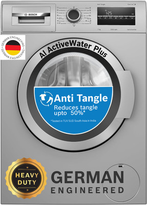 BOSCH 7 kg with Steam Fully Automatic Front Load Washing Machine with In-built Heater Silver(WAJ24266IN)