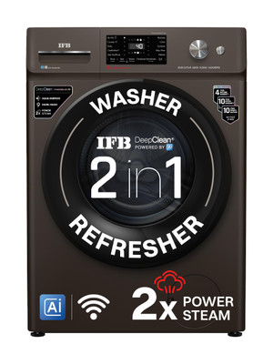 IFB 9 kg with 9 Swirl Wash, 2x Power Steam, 30 Min Steam Refresh Program, Eco Inverter Motor, WiFi Enabled, DeepClean Powered by Ai Fully Automatic Front Load Washing Machine with In-built Heater Brown(EXECUTIVE MXN 9014K CMS)