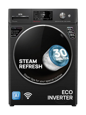 IFB 10 kg 5 Star with Steam Refresh Program, 9 Swirl wash, Eco Inverter, Powered by AI with WiFi Fully Automatic Front Load Washing Machine with In-built Heater Black(EXECUTIVE PLUS BXN 1014KH,EXECUTIVE PLUS BXN 1014KH CMS)