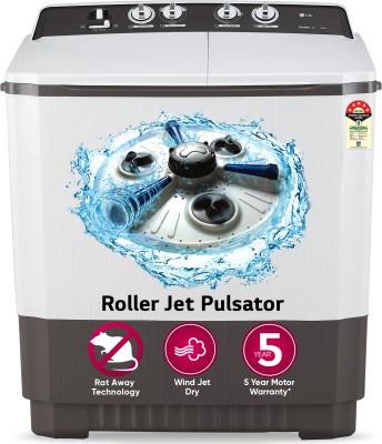 LG 9 kg with Roller Jet Pulsator Semi Automatic Top Load Washing Machine Grey, White(P9040RGAZ)