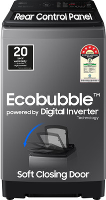 Samsung 9 kg 5 star, Ecobubble, Wi-Fi, Digital Inverter, Fully Automatic Top Load Washing Machine Grey(WA90BG4542BDTL)