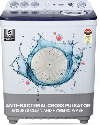 Haier 8 Kg Oxyi Dry Technology, 1300 RPM, Spray Function, Wash Programs, Magic Filter, Rat Mesh Semi Automatic Top Load Washing Machine Multicolor(HTW80-186)