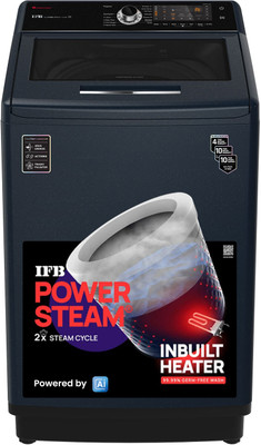 IFB 10 kg 5 Star with DeepClean Technology, PowerSteam, AI Powered,Aqua Energie Fully Automatic Top Load Washing Machine with In-built Heater Grey, Black(TL-S4RBS 10.0 KG AQUA)